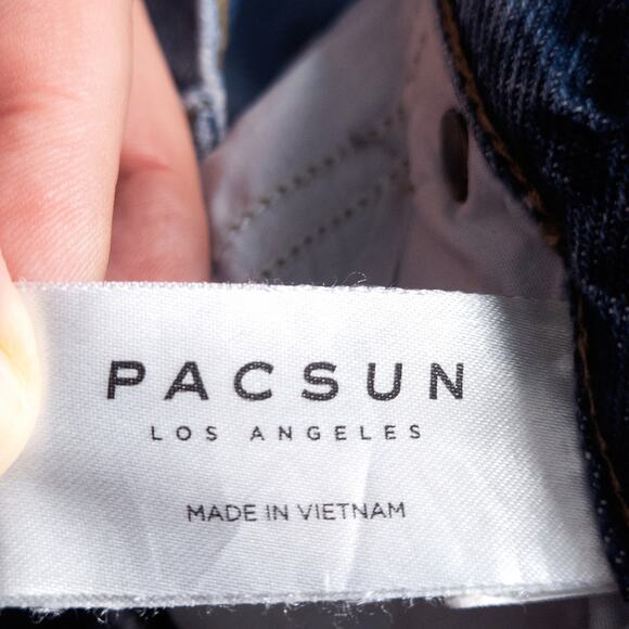 Pacsun Women’s Jeans Indie Patchwork Revival Two-Tone Colorblock Straight 24 - Picture 8 of 10